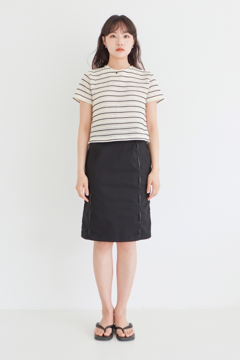 COTTON EYELET SKIRT (2color)